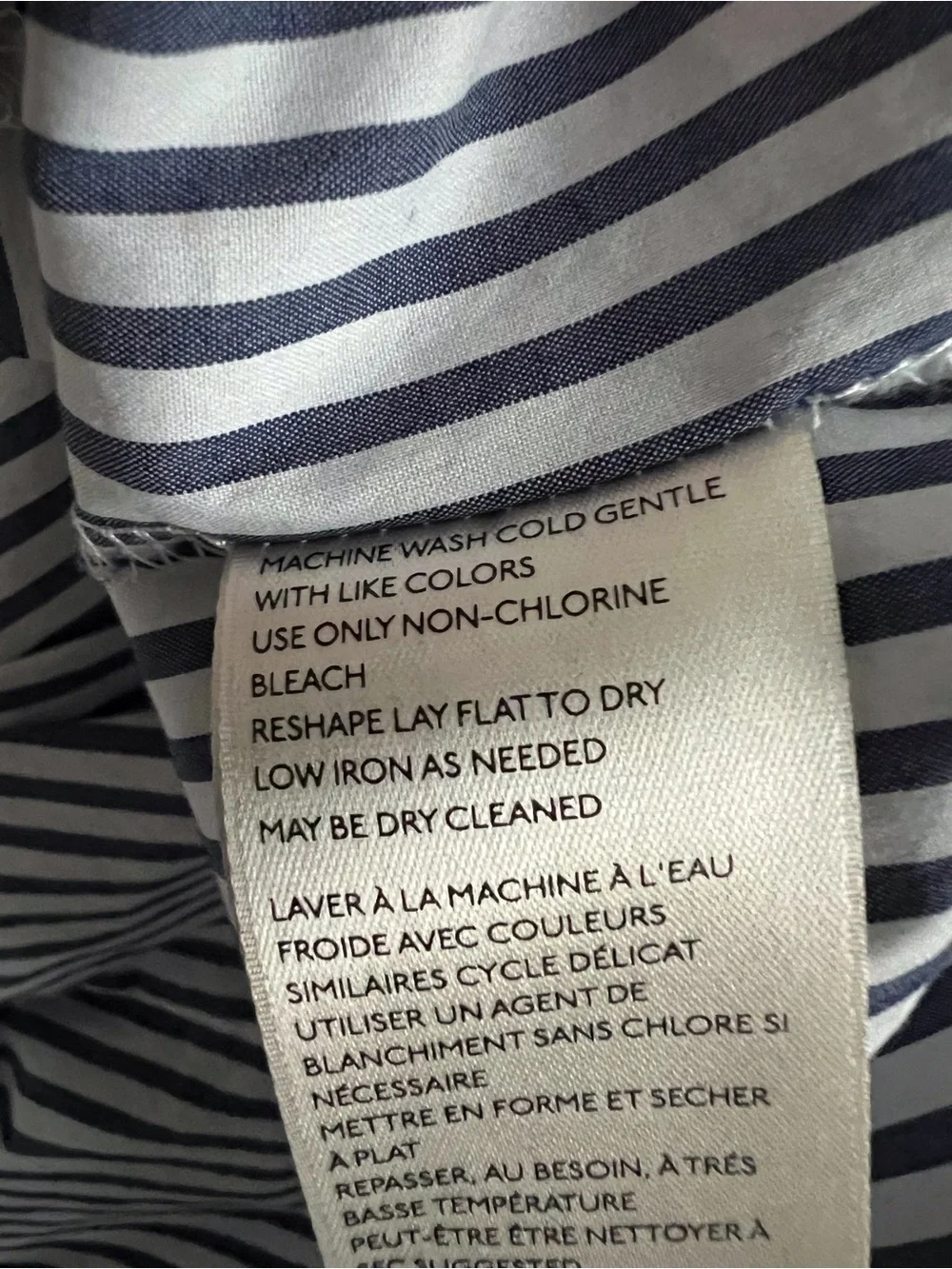 Anthropologie Stripe Dress Blue White Coastal Mixed Media Beach Preppy Small - Picture 5 of 8
